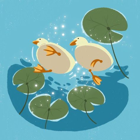 Ducks In Water Drawing, Duck Phone Theme, Ducks On Water, Ducks Swimming Drawing, Duck In Water Painting, Cute Duck Wallpaper Laptop, Water Laptop Wallpaper, Duck In Water Drawing, Duck Underwater