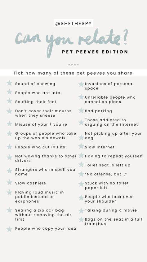 Pet Peeves List, Bad Parking, Fun Sleepover Games, Instagram Story Questions, Instagram Questions, Would You Rather Questions, Slow Internet, Question Game, Fun Sleepover Ideas