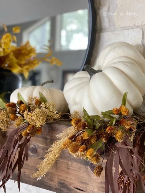 Decorating With Pumpkins For Fall, Pumpkin Decor Ideas, Decorating With Pumpkins, Boho Themed Party, Mantel Decorating Ideas, Target Decor, Mantel Decorating, Mantel Ideas, Fall Pumpkin Decor