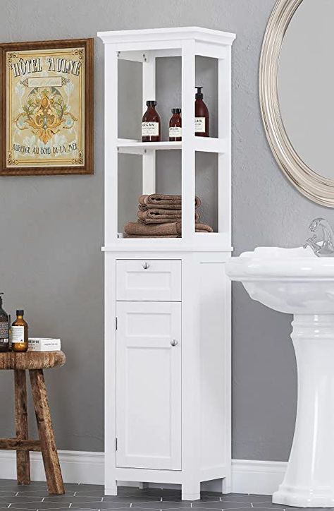 Slim Bathroom Cabinet, Slim Cabinet, Bathroom Storage Tower, Decorative Storage Cabinets, Slim Storage Cabinet, Freestanding Bathroom Storage, Bathroom Standing Cabinet, Tall Bathroom Storage Cabinet, Tall Bathroom Storage