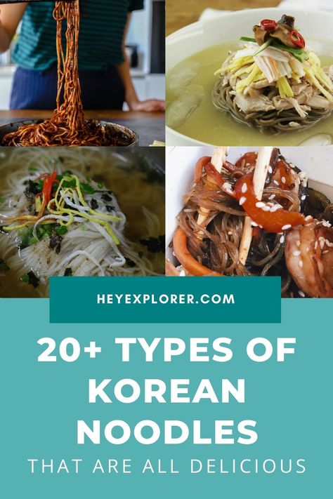 Pasta Names, Korean Pasta, Korean Noodle Soup, Bibim Guksu, Korean Noodle Dishes, Korean Noodles, Noodles Lover, Wheat Noodles, Buckwheat Noodles