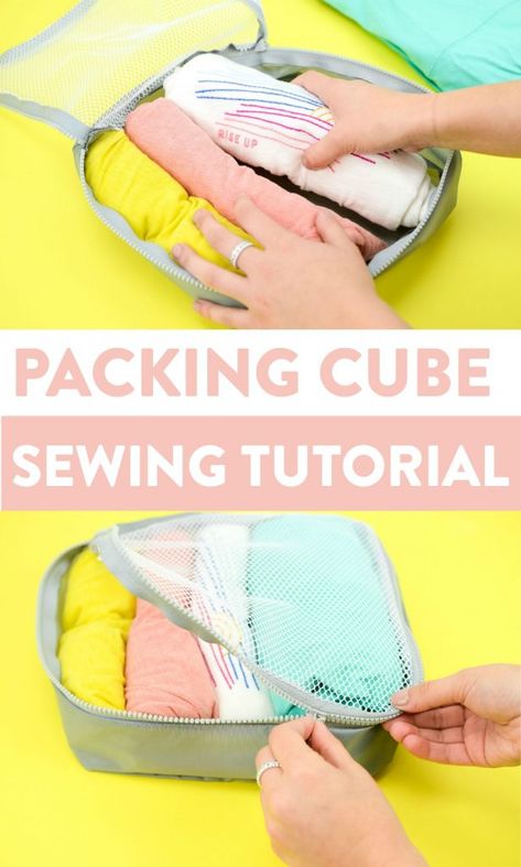 Diy Packing Cubes, Fat Quarter Projects, Diy Rangement, Sew Ins, Costura Diy, Beginner Sewing, Beginner Sewing Projects Easy, Packing Cubes, Leftover Fabric