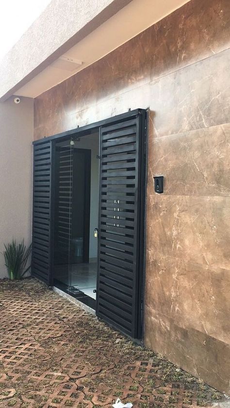 Sliding Doors Interior Metal, Home Security Door, Grill Pintu Sliding, Sliding Grill Door Design For Balcony, Sliding Entrance Door, Sliding Door With Grills, Sliding Door Grill Design Modern, Sliding Grill Door Design, Gate With Window