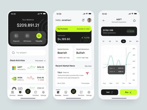 Budget Planner App, Creative App Design, App Design Trends, Stock Investment, Investment App, Investing Apps, Mobile Application Design, Ux Mobile, Mobile App Design Inspiration