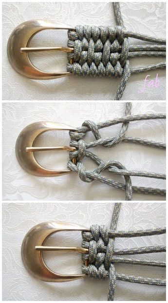 Paracord Belt Diy, Paracord Belt, How To Macrame, Tutorial Knitting, Simpul Makrame, Belt Diy, Collar Macrame, Diy Dog Collar, Diy Hanging Shelves