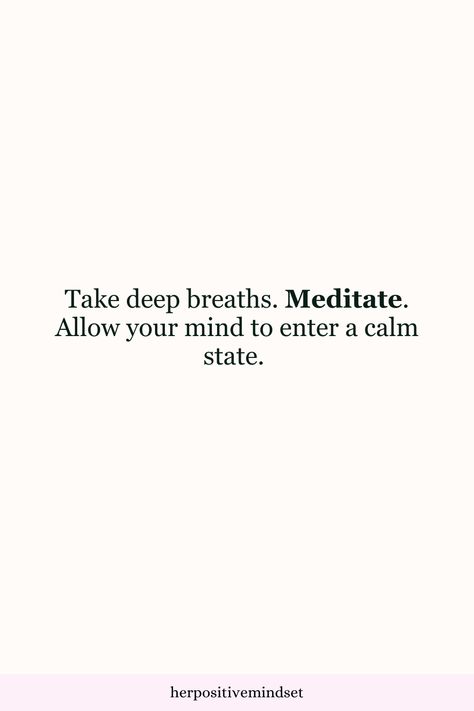 Sometimes life is going so fast that we forget to slow down, relax and take deep breaths. Meditation has so many benefits. Allow your mind to enter a calm state for a few minutes. Meditation, reminder, motivation, calm, mindset, growth, relaxation. Meditation Reminder, Calm Mindset, Reminder Motivation, Take Deep Breaths, Mindset Growth, Deep Breaths, Deep Breath, Slow Down, Life Is