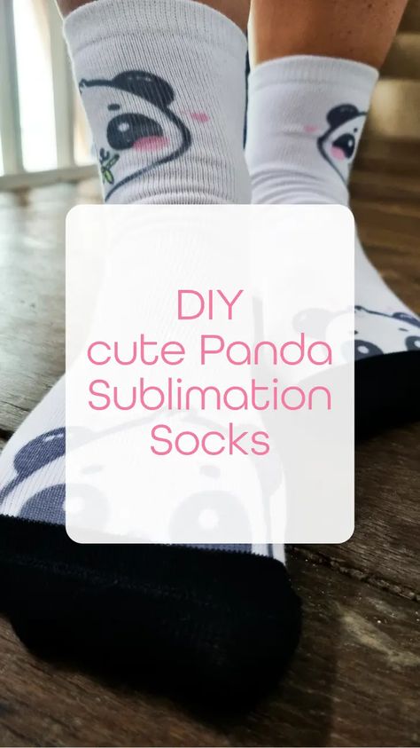 DIY Sublimation Socks: A Step-by-Step Tutorial for Beginners - Craft with Cartwright Panda Png, Diy Sublimation, Sublimation Socks, Beginner Crafts, Sublimation Files, Iron On Vinyl, Cute Panda, Png Design, Easy Diy