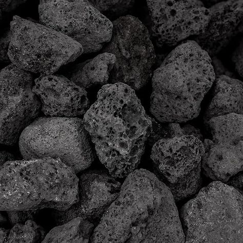 Amazon.com: onlyfire Black Lava Rock 10 Pounds Volcanic Lava Stones for Indoor Outdoor Fire Pits Fireplaces Gas Grill and Landscaping, 0.8-1.2 Inch : Patio, Lawn & Garden Black Rock Landscaping, Outdoor Fire Pits, Rock Textures, Fire And Stone, Volcanic Stone, Volcanic Rock, Stone Texture, Lava Rock, Black Rock