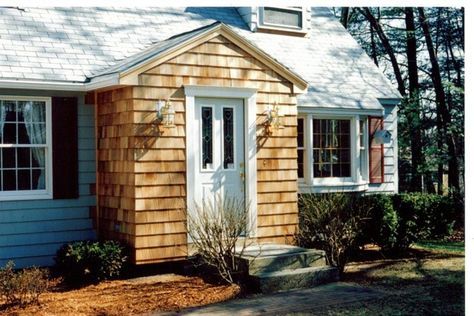 Mudroom Addition Exterior, Mud Room Addition, Addition Exterior, Mudroom Addition, Front Porch Deck, Front Porch Addition, Ranch House Remodel, Nautical Interior, House Addition