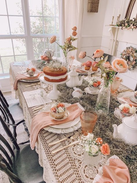 Tea Party Tablescape, Tea Party Table Settings, Adult Tea Party, Autumn Tea Party, Spring Tea Party, Vintage Tea Parties, Tea Party Table, Tea Party Setting, High Tea Party