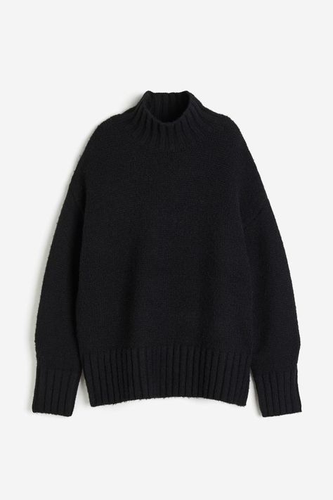 Turtleneck Jumper, Mock Turtleneck Sweater, Oversized Turtleneck, Turtle Neck Jumper, Black Knit Sweater, Oversized Pullover, Brown Coat, Mock Turtleneck, Outfit Inspo Fall