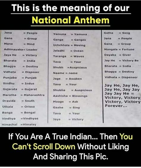 Indian National Anthem, Jana Gana Mana, Psychological Facts Interesting, Interesting Science Facts, Indian History Facts, Inspirational Quotes For Students, True Interesting Facts, Gk Questions And Answers, Study Flashcards