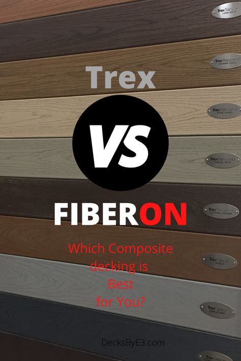 When deciding between Trex and Fiberon composite decking there is a lot to consider. Two of the leading composite decking brands. There are few things to consider when selecting which decking is best for you. The colours available, durability, traction, warranty and price of the decking. Two Tone Deck Color Ideas Composite, Trex Decking Ideas Color Schemes, Fiberon Decking Colors, Trex Deck Ideas Color Schemes Gray, Fiberon Decking Ideas, Trex Toasted Sand Decking, Trex Patio, Grey Composite Decking, Composite Decking Ideas