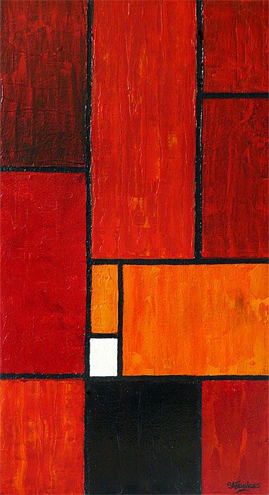 Solar Red 10x18 - textured deep red & orange abstract painting on canvas. Abstract Red Painting, Red Painting Ideas On Canvas, Burgundy Painting, Monochromatic Painting Easy, Red Painting Aesthetic, Red Painting Ideas, Mondrian Pattern, Orange Abstract Painting, Monochromatic Painting