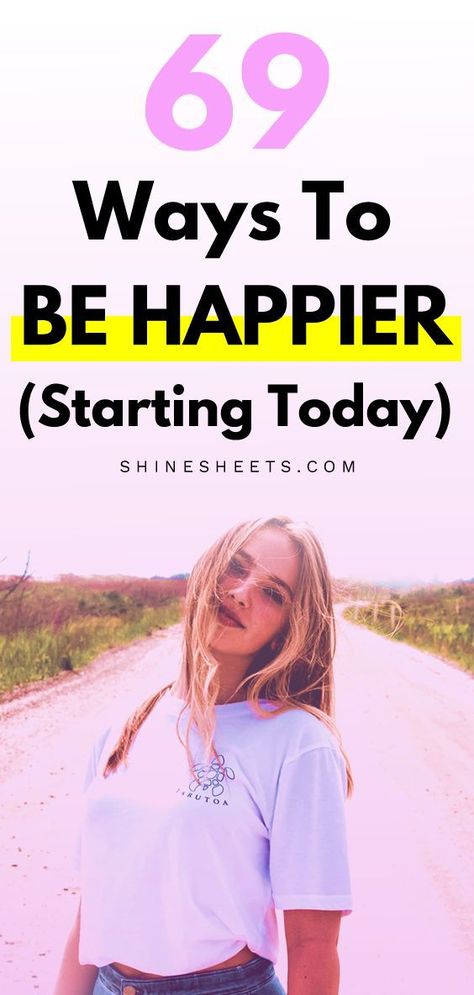 How to be happy? Or at least - how to be happier than you are right now? Click to get a list of 69 simple ways to become happier, and start to improve your mood today - in a gentle & self-compassionate way. | ShineSheets.com | How to be happy with yourself, How to be happy again, How to be happy when you're not, Be happy every day, Be a happier person, How to be happier tips, How to find happiness, How to live a happy life, #happy #happiness #behappy #behappier #personaldevelopment #mentalhealth How To Become Happy, How To Be Happy, Ways To Be Happier, Find Happiness, Happy Again, Finding Happiness, Happy Today, Get Happy, Stay Happy