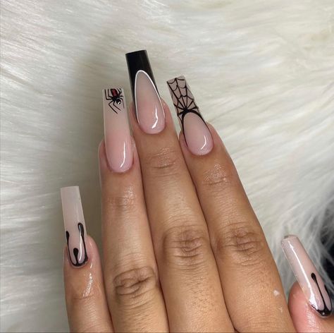 Blood Nails, Holloween Nails, Halloween Acrylic Nails, Black Acrylic Nails, Grunge Nails, Long Square Acrylic Nails, Pink Acrylic Nails, Square Acrylic Nails, Dream Nails