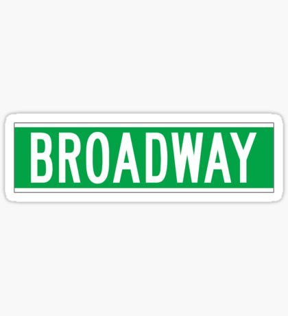 Broadway, New York Street Sign Sticker New York Street Sign, Theatre Stickers, Broadway Sign, Broadway New York, Sign Sticker, Iphone Case Stickers, Album Scrapbooking, Travel Brochure, Street Sign