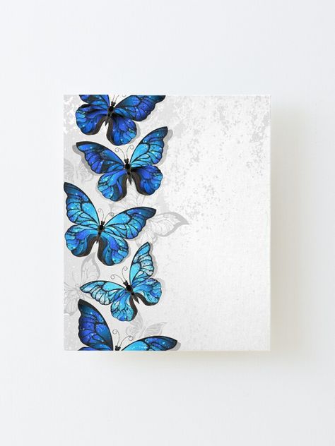 Textural Background, Painted Butterflies, Blue Morpho Butterfly, Instagram Collage, Morpho Butterfly, Blue Morpho, Blue Butterflies, Blue Wings, Wall Paintings