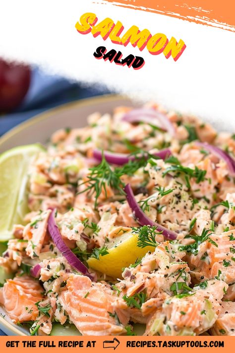 Check out this vibrant and healthy Salmon Salad recipe that's bursting with inviting flavors! Packed with hearty, nutritious ingredients, this Salmon Salad is perfect for a quick lunch or a light dinner. With every pin, a step-by-step guide awaits you to effortlessly recreate this colorful delight at your own kitchen! #SalmonSalad #HealthyRecipes #NutritiousEats Fresh Salmon Salad Recipes, Weight Watchers Salmon, Smoked Salmon Salad Recipes, Salmon Salad Recipe, Pasta Salad Salmon, Smoked Salmon Salad, Salmon Salad Recipes, Tofu Salad, Healthy Salmon