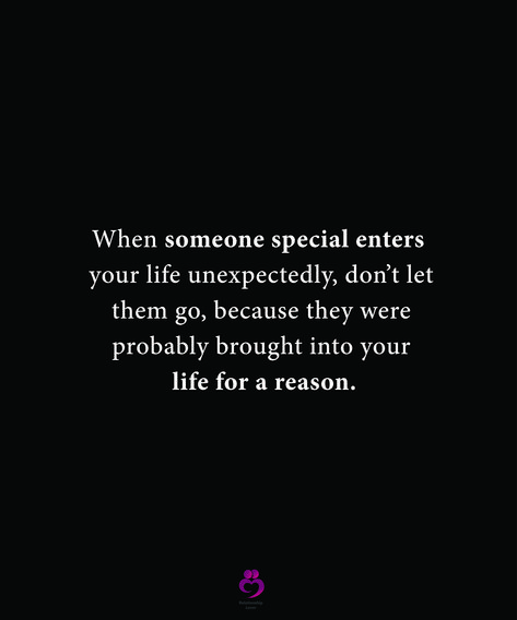 When someone special enters your life unexpectedly, don’t let them go, because they were probably brought into your life for a reason.
#relationshipquotes #womenquotes When Something Unexpected Happens Quotes, When You Finally Learn Your Place In Someones Life, People Come Into Your Life Unexpectedly, Unexpected Events In Life Quotes, Unexpected People Come Into Your Life, When Someone Comes Into Your Life, Sometimes Someone Comes Into Your Life, When Someone Comes Back Into Your Life, Met For A Reason Quotes