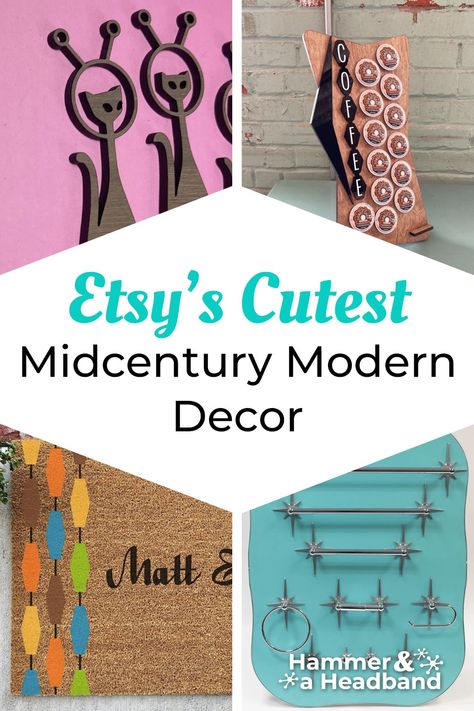 Cutest Handmade Mid-Century Modern Decor on Etsy Mcm Living Room Wall Decor, Diy Mid Century Modern Wall Art, Diy Mcm Wall Art, 1950s Home Decor Midcentury Modern, Mid Century Shapes, Mid Century Modern Classroom, Mcm Wall Decor, Beach Townhouse, Mid Century Diy