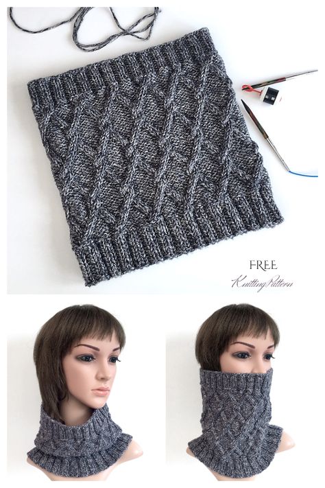 Diamond Cable Cowl Free Knitting Patterns - Knitting Pattern Cable Cowl Knitting Patterns Free, Diamond Cable Knit Pattern, Knitted Cowl Patterns Free, Cowl Knitting Patterns Free, Neck Warmer Knitting Pattern, Knitting Cowl, Cable Cowl, Knit Cowl Pattern Free, Knitted Cowl Scarves