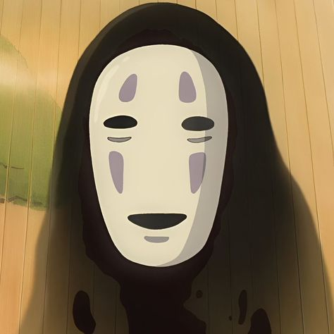 𝒔𝒑𝒊𝒓𝒊𝒕𝒆𝒅 𝒂𝒘𝒂𝒚 No Face Spirit, No Face Icon, Ghibli Core, Ghibli Studios, Face Icon, Studio Ghibli Movies, Studio Ghibli Art, Ghibli Movies, Ghibli Art