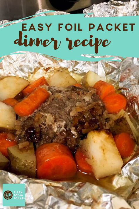 These great comfort food hobo dinner foil packet dinners are great for making in the oven, on the grill, or over the campfire. Made with ground beef and veggies they cook up easily and are fully customizable for each person, perfect for kids and picky eaters. Moms will love this easy mom meal. #easymommeal #hobodinner #foilpacket #hamburger #groundbeef Hobo Meals, Hobo Dinner Recipes, Tin Foil Meals, Hobo Dinner, Tin Foil Dinners, Hobo Dinners, Beef And Veggies, Foil Pack Dinners, Foil Packet Dinners