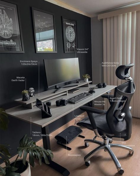 Make sure you save this one 👀 you’ll thank me later 🤝 - Welcome to the official CDS Pinterest account. We post daily workspaces, desk setups, and home offices for your inspiration. - All credit goes to @speyx.design - #desksetup #workspace #homeoffice #officeinspiration #minimalist #deskdecor #workspaceinspiration #workfromhome #deskgoals #deskorganization #officedesign #deskstyling #officegoals #homedecor #desksetupgoals Office Wellness Ideas, Tech Home Office, Gaming Desk Setup, Design Home Office, Clean Desk, Computer Desk Setup, Home Studio Setup, Home Office Inspiration, Desktop Setup