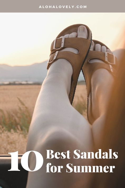 Sandals are my favorite and I've put together a list of 10 of my favorite sandals for summer. Sandals Summer 2021 Trends - Sandals Outfits - sandals flat - sandals for women - summer fashion trends - summer aesthetic #sandals #summersandals #summer2021 #bestsandals #summerfashion #birkenstock Popular Sandals 2023, Summer Sandles 2023, Summer Sandals 2023 Trend, Beach Sandals Aesthetic, Saltwater Sandals Outfit, Aesthetic Sandals, Summer Sandles, Sandals Outfits, Types Of Sandals