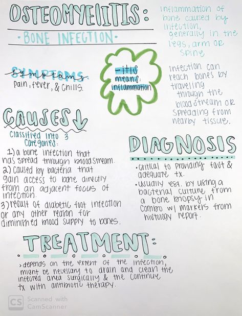 About osteomyelitis; bone infection Muscoskeletal Nursing, Physiotherapy Study Notes, Basic Nursing Notes, Podiatry Medical Assistant, Pathology Notes Medical Students, Osteoporosis Nursing, Orthopaedic Nursing, Musculoskeletal Nursing, Disease Notes