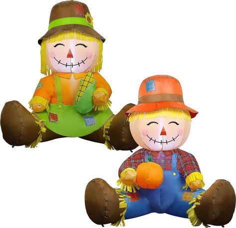 Thanksgiving Inflatables, Thanksgiving Color, Home Themes, Inflatable Decorations, Fall Harvest, Fall Thanksgiving, Scarecrow, Fall Home Decor, Thanksgiving Decorations