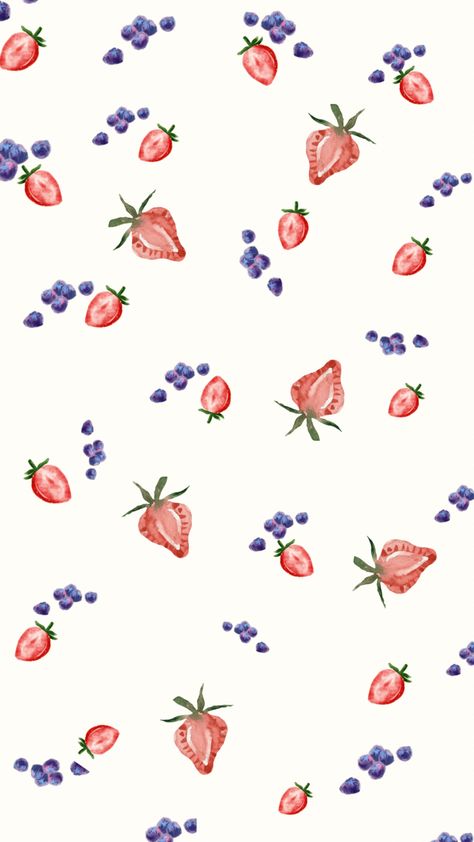 #summer #fruit #berries #blueberry #strawberry #cream #cottagecore #summervibes #picnic #countryside #wallpaper #background aesthetic Berry Phone Wallpaper, Cute Fruit Wallpaper Iphone Wallpapers, Wallpaper Backgrounds Fruit, Ipad Wallpaper Fruit, Summer Berries Wallpaper, Red Summer Aesthetic Wallpaper, Strawberries Wallpaper Aesthetic, Strawberry Field Wallpaper, Strawberries And Blueberries Aesthetic