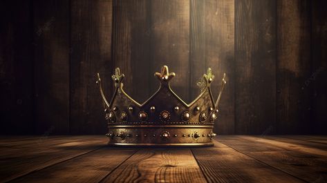 Metal King Crown Sitting On A Wooden Table Background Background King, Crown Background, Wooden Table Background, King Pictures, Kings Table, King Picture, Table Background, Graphic Background, King Crown