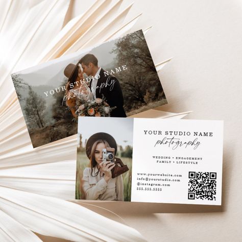 Wedding Photographer Business Cards, Photographer Business Card Design, Photography Business Plan, Wedding Business Card, Elegant Photography, Photography Business Cards Template, Promotion Card, Buisness Cards, Photo Business Cards