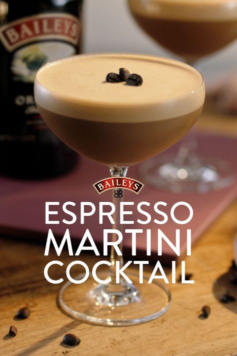 Baileys espresso martini cocktails for when you’re feeling fancy. Coctails Recipes Baileys, Baileys Espresso Creme Drinks, Baileys Espresso Martini, Baileys Recipes Drinks Cocktails, Recipes With Baileys, Baileys Drinks Cocktails, Martini Ideas, Baileys Espresso, Baileys Martini