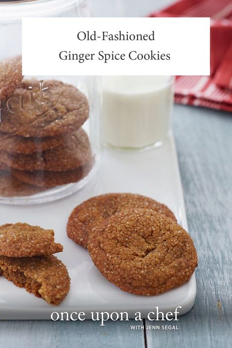 Old-Fashioned Ginger Spice Cookies Easy Lemon Meringue Pie Recipe, Easy Lemon Meringue Pie, Spice Cookies Recipe, Easy Lemon Meringue, Old Fashioned Molasses Cookies, Ginger Spice Cookies, Cookie Swap Recipes, Lemon Meringue Pie Recipe, Once Upon A Chef