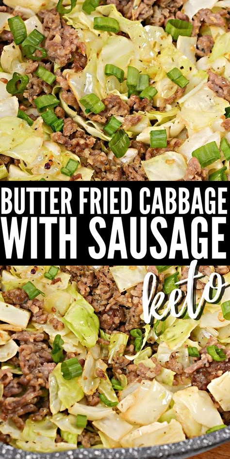 Ground Italian Sausage And Cabbage Recipes, What To Make With Turkey Sausage, Italian Sausage Cabbage Recipes, Cooked Cabbage And Sausage, Cabbage Ground Sausage Recipes, Cabbage And Ground Pork Recipes, Cabbage Stir Fry With Sausage, Ground Sausage Low Carb Recipes, Coleslaw And Sausage Recipe