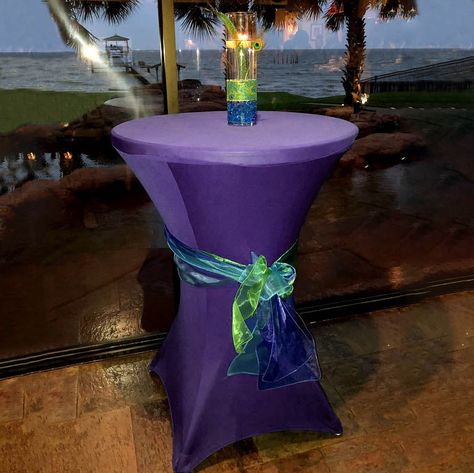 Polo Tailgate, Cocktail Bleu, Highboy Table, Round Table Sizes, Purple Cocktails, Fitted Table Cover, Chair Bands, Fitted Tablecloths, High Top Tables