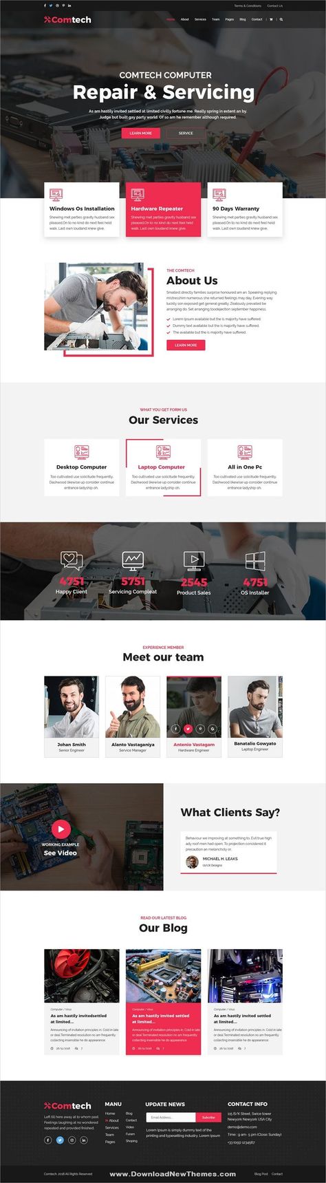 Webpage Design Layout, Business Website Design Templates, Computer Repair Shop, Computer Business, Computer Website, Design Sites, Editing Work, 포트폴리오 레이아웃, Computer Shop