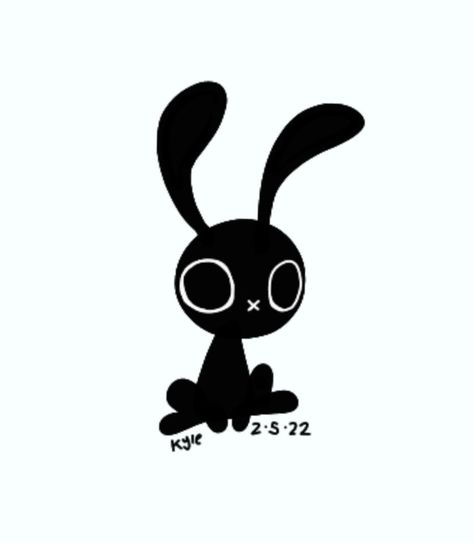 Character Black Bunny Drawing, Bunny Cartoon, Black Bunny, Bunny Drawing, A Character, Black Art, Cute Black, Art Drawing, Pluto The Dog