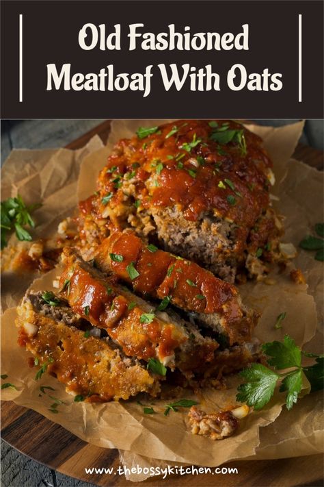 Meatloaf Recipes Using Quick Oats, Country Meatloaf Recipes, No Tomato Meatloaf Recipes, Meatloaf Recipes Quaker Oats, Best Meatloaf With Oatmeal, Quacker Oats Meatloaf Recipe, Healthy Meatloaf With Oatmeal, Savory Meatloaf With Gravy, Meatloaf Recipes One Pound Ground Beef