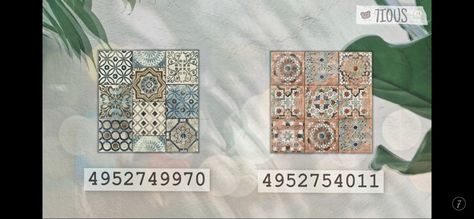 Tile Codes Bloxburg, Spanish Decals Bloxburg, Bloxburg Custom Floor, Kitchen Tile Decals Bloxburg, Tile Codes For Bloxburg, Stained Glass Decal Bloxburg, Bloxburg Kitchen Decals Codes Backsplash, Bloxburg Spanish Villa, Bloxburg Tile Codes