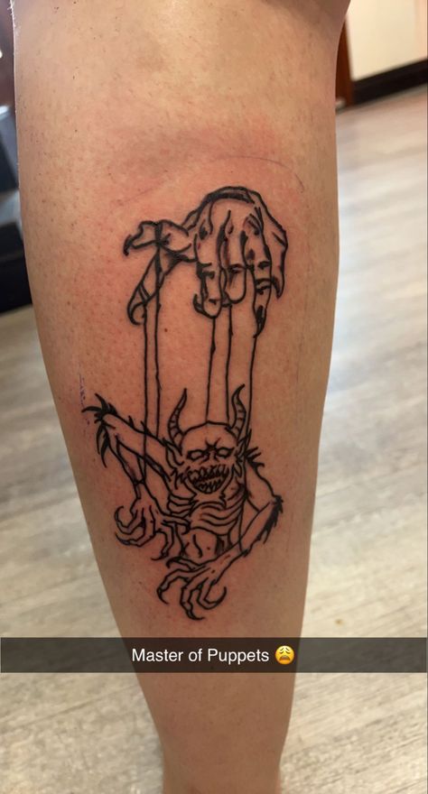 Tattoo Metallica Inspired Tattoo, Master Of Puppets Tattoo, Metallica Tattoo Ideas, Heavy Metal Tattoo Ideas, Metallica Seek And Destroy, Exodus Tattoo, Heavy Metal Tattoo, Aether Ghoul, Metallica Tattoo