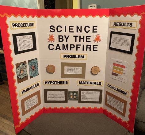 Which wood burns the fastest 5th grade science fair project Cute Science Fair Board Ideas, Science Fair Projects For Middle School 7th, Science Fair Board Ideas Creative, Gravity Science Fair Project, Bristol Board Ideas Projects, Science Fair Board Ideas, 5th Grade Science Fair Projects Ideas, 4th Grade Science Fair Projects, 7th Grade Science Fair Projects