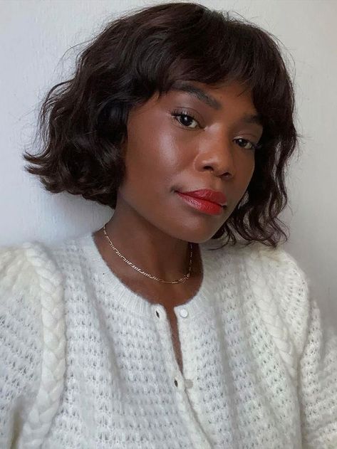 Take Note—These Are the 6 Makeup Rules French Women Swear By Fringe With Bob, French Bangs Wavy Hair, 70’s Hair Short, French Bob Styling, Short French Bob With Fringe, Messy French Bob, French Girl Hair Short, Wavy French Bob, Italian Hairstyles Woman