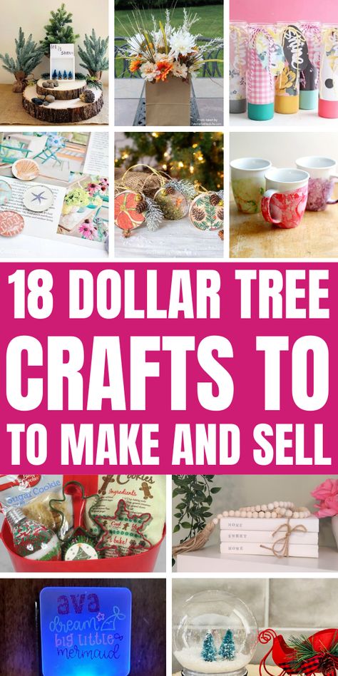 Best dollar tree crafts to make and sell for profit 2022 Dollar Tree Crafts To Sell, Dollar Tree Craft Ideas, Tree Craft Ideas, Profitable Crafts, Diy Projects To Make And Sell, Dollar Tree Gifts, Easy Crafts To Sell, Dollar Store Diy Projects, Mason Jar Crafts Diy