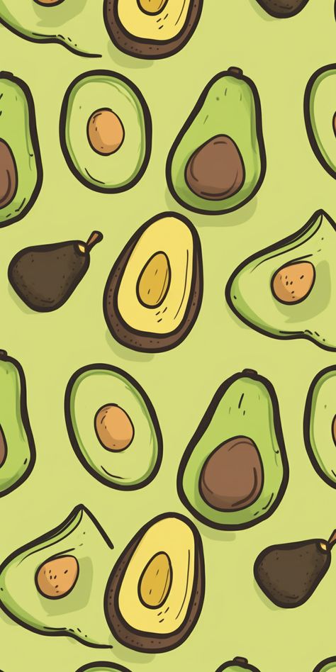 Avocado Wallpaper Aesthetic Iphone, Avocado Cartoon Wallpaper, Cute Avocado Wallpaper, Avocado Green Wallpaper, Cute Fruit Wallpapers, Avocado Background, Avocado Stuff, Avocado Wallpaper, Fruits Wallpaper