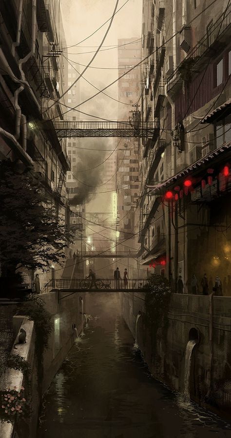 Ville Cyberpunk, Art Cyberpunk, Sci Fi City, Tall Buildings, Cyberpunk Aesthetic, Cyberpunk City, Arte Cyberpunk, Have Inspiration, Fantasy City