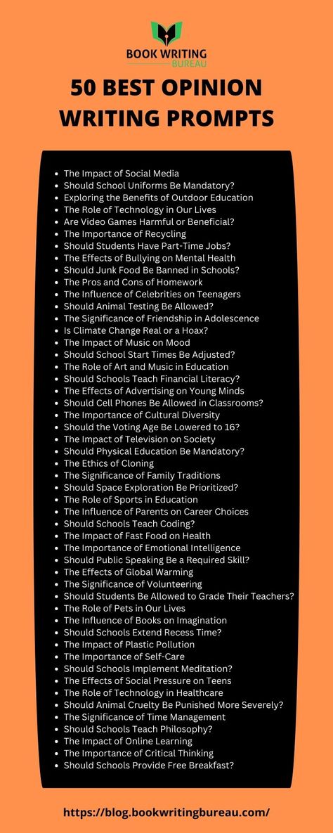 Empower young minds with the 50 best opinion writing prompts for middle school. Spark creativity, critical thinking, and effective communication. #BestOpinionWritingPromptsForMiddleSchool #OpinionWritingPrompts #WritingPrompts #MiddleSchool #Prompts #School Middle School Creative Writing Prompts, Writing Prompts For Essays, Essay Prompts Middle School, Essay Writing Prompts Middle School, Creative Writing Ideas For Middle School, Critical Thinking Prompts, Writing For Middle Schoolers, Narrative Writing Prompts Middle School, Writing Prompts High School